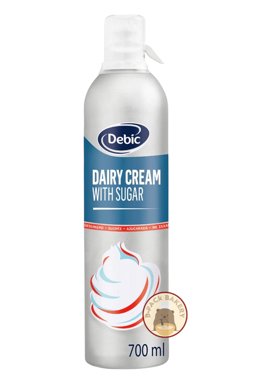 Debic Dairy Whipping Cream with Sugar in Spraycan