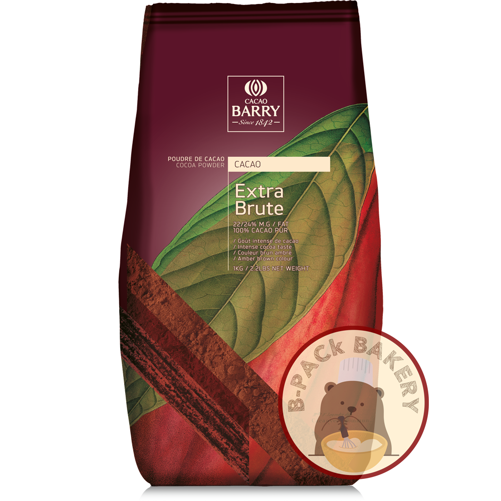 (1Kg) Cacao Barry Extra Brute Cocoa powder Darkbrown No.3