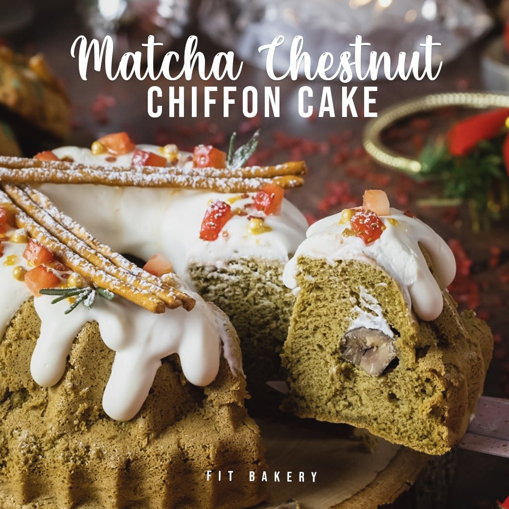 MATCHA CHESTNUT CHIFFON CAKE