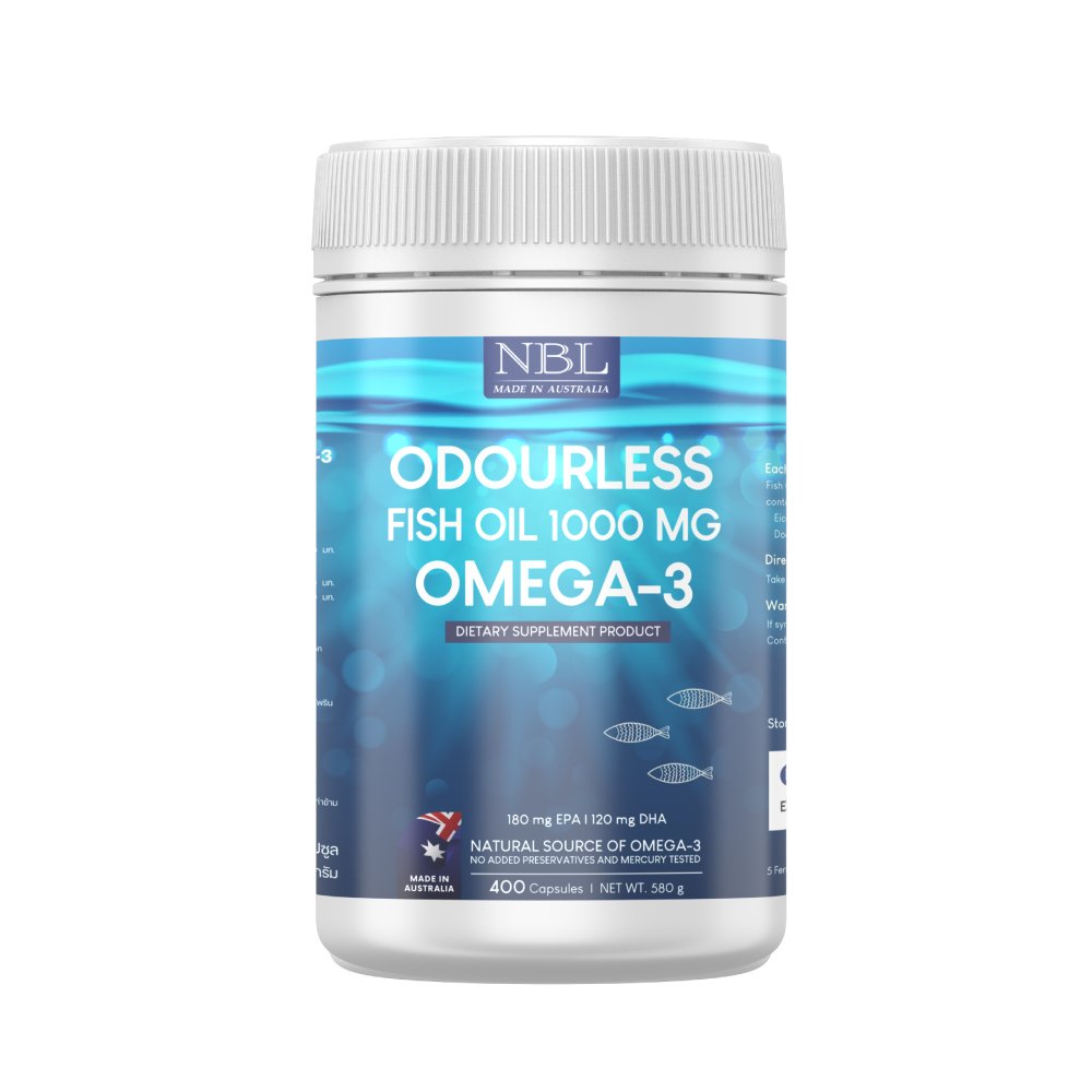 NBL Odourless Fish Oil 1000 MG OMEGA-3 (400 Capsules)
