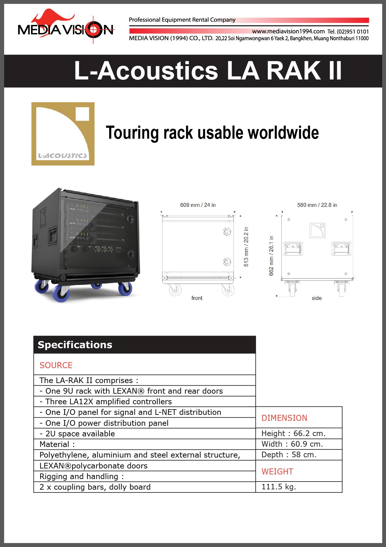 La Rack L-ACOUSTICS LA RAK II