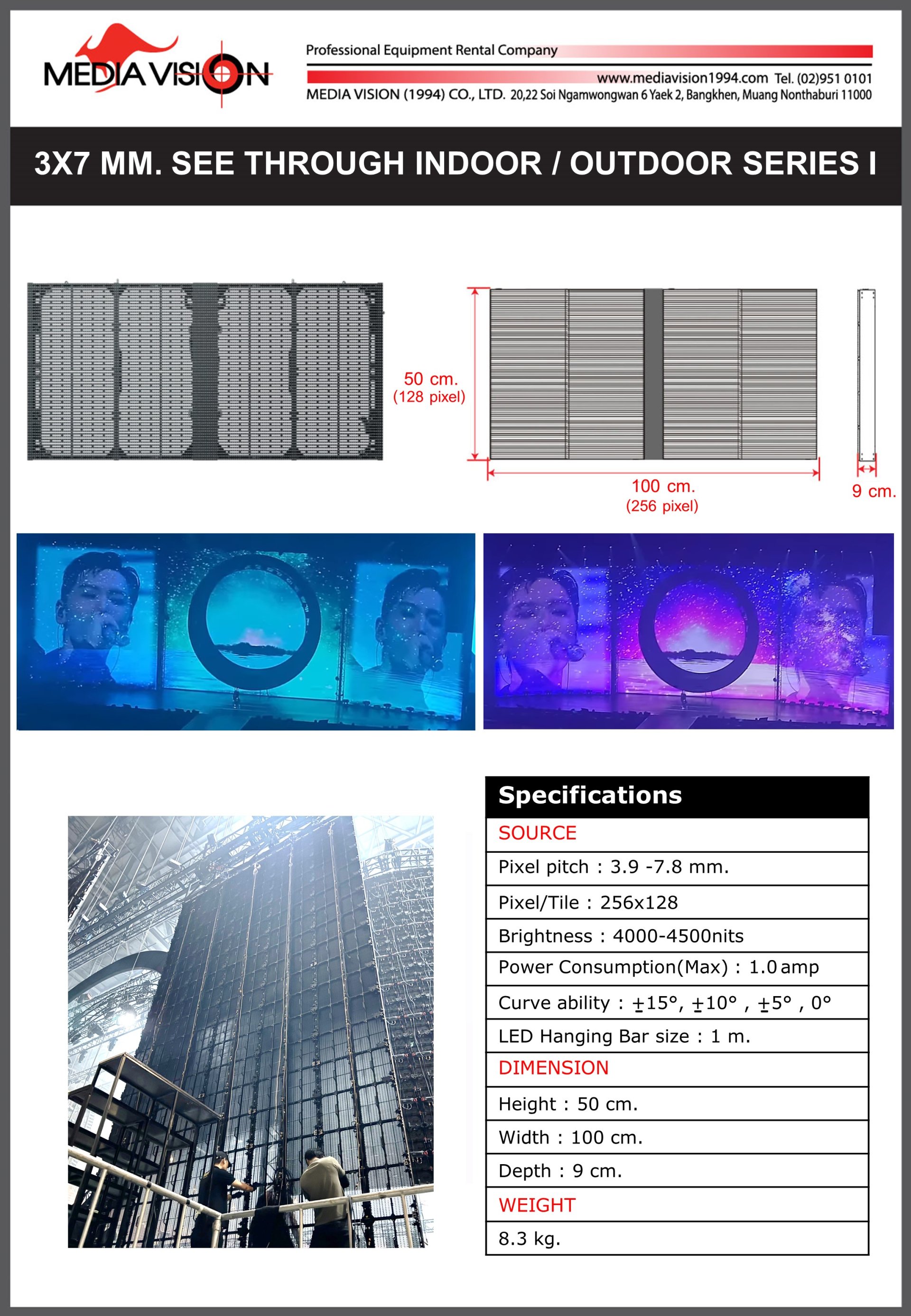 3x7 MM. SEE THROUGH INDOOR / OUTDOOR SERIES I