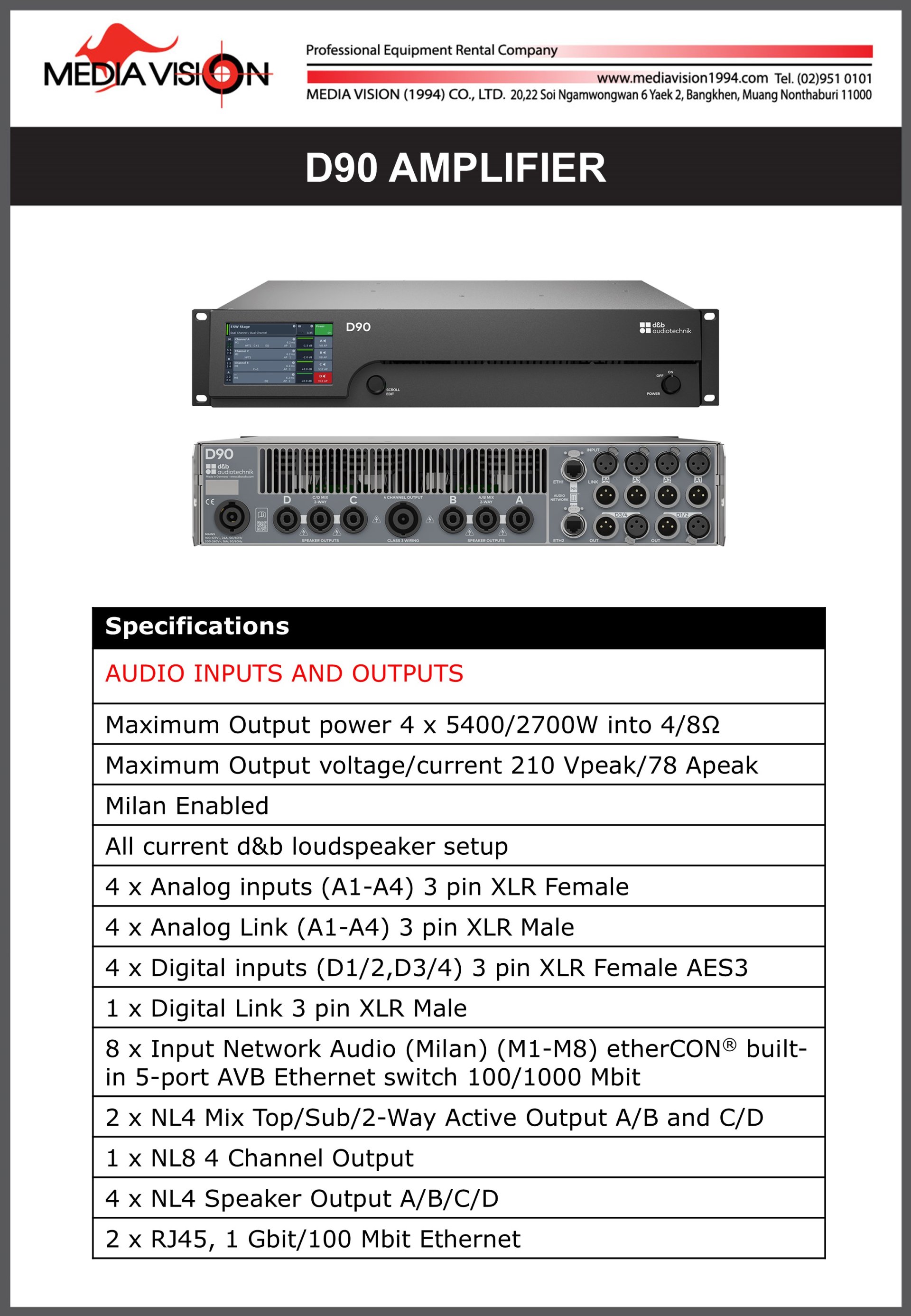 D&B D90 AMPLIFIER