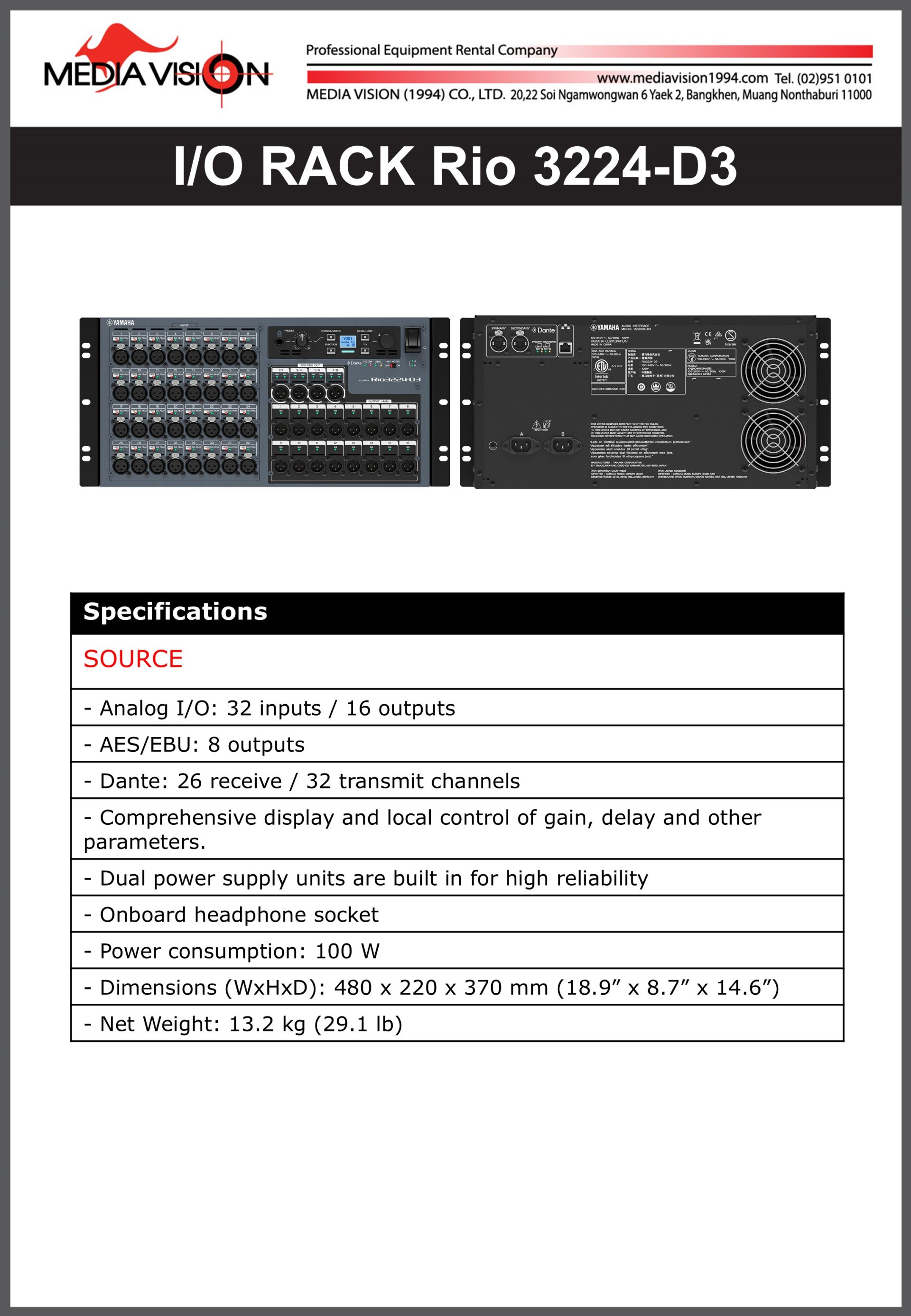 I/O RACK RIO 3224-D3