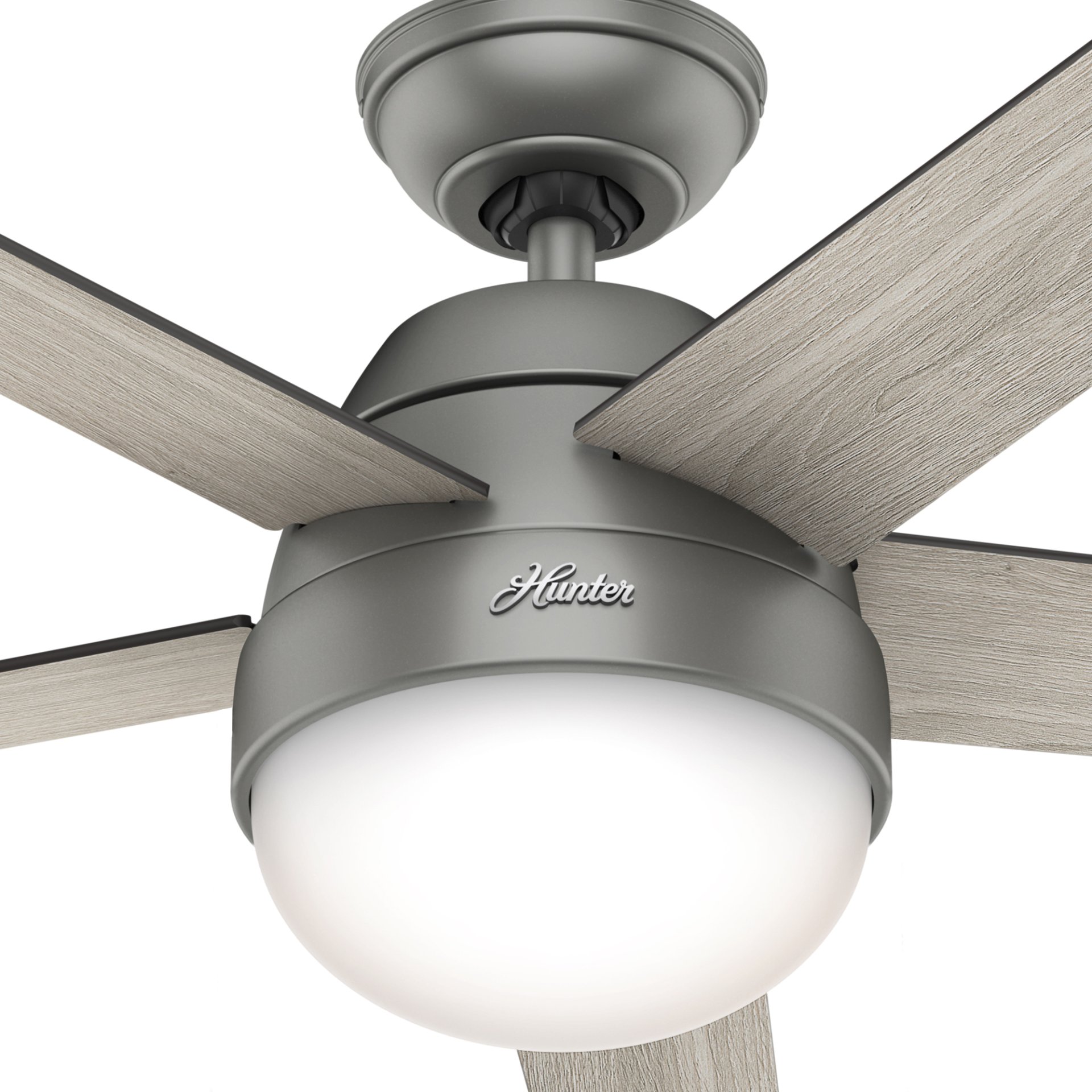 Matte Silverlight พัดลมเพดาน Stile - Matte Silver Light Gray Oak Blades