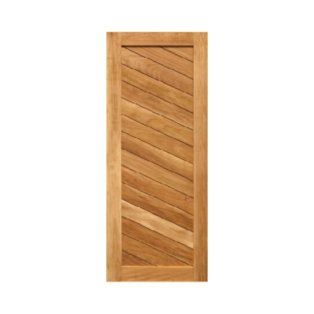 Hardwood Door Interior Diagonal pattern Teak