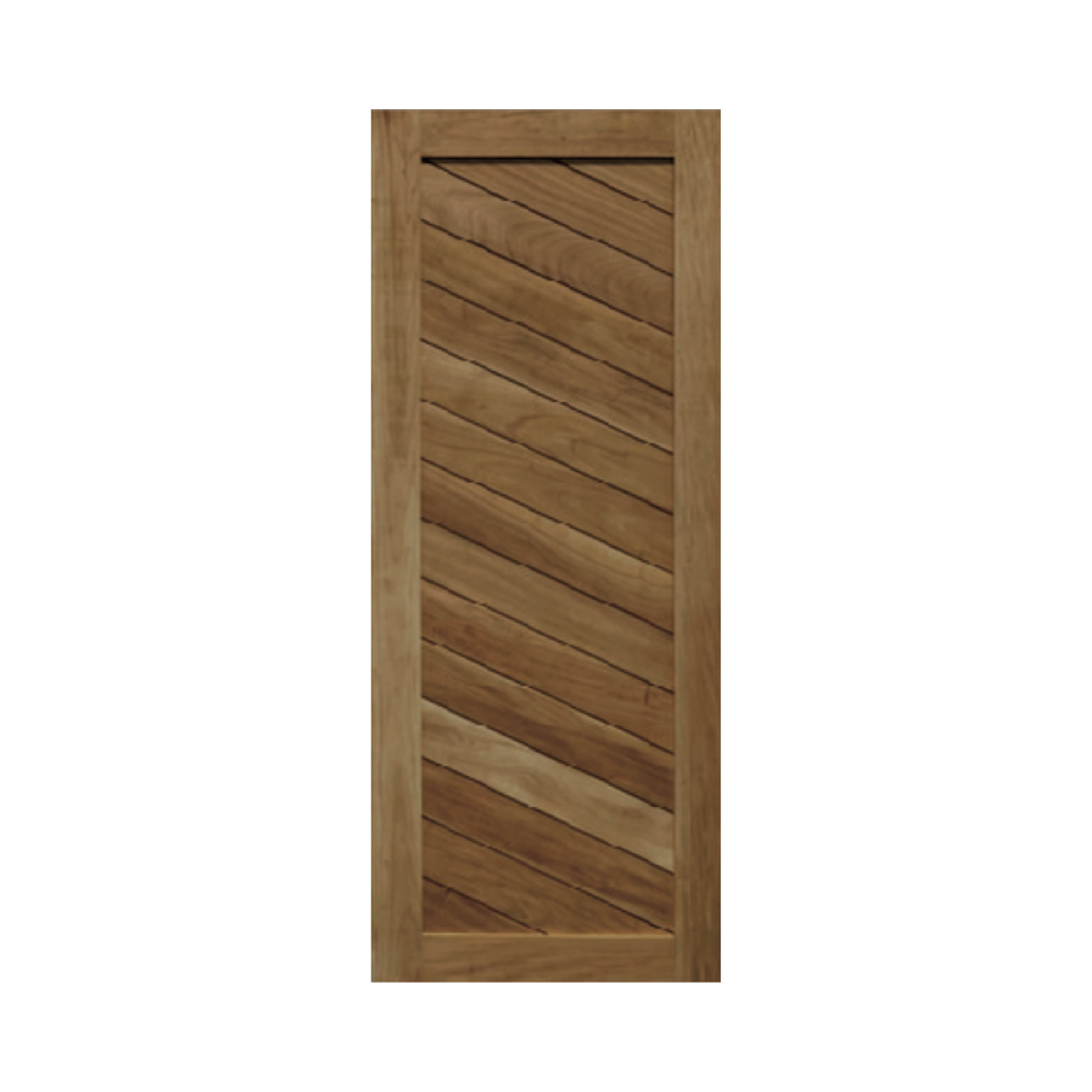 ardwood Door Interior Diagonal pattern Walnut