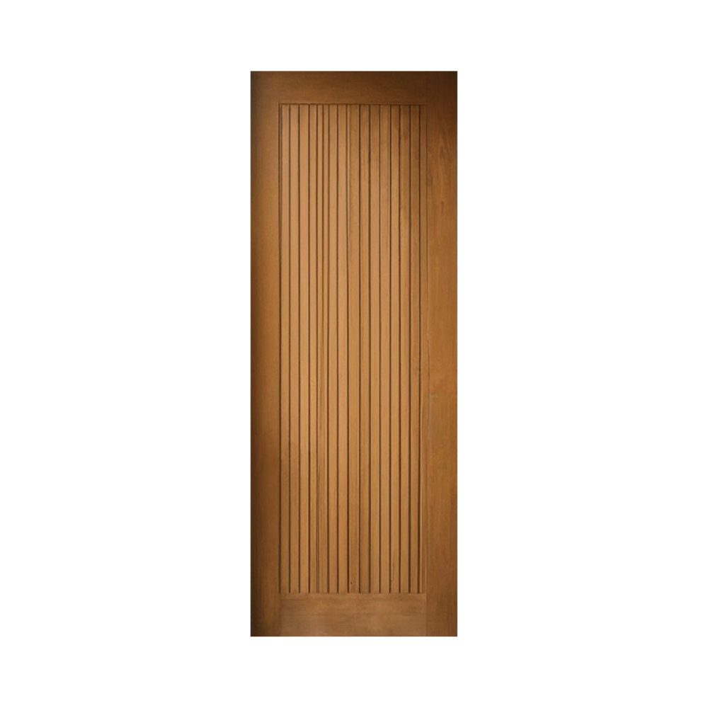 Hardwood Door Interior Door SYP Modern Vertical Planks Teak