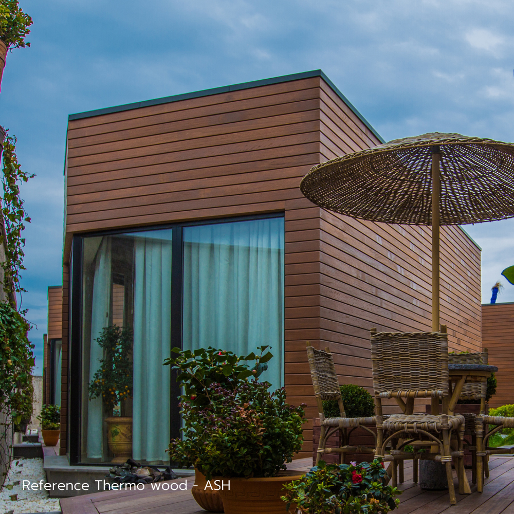 Thermowood Cladding Ash Flat TG Mocha