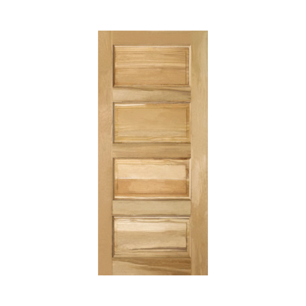 ประตู RED WOOD 4 ฟักตรง โมเดิร์น ขอบ 5