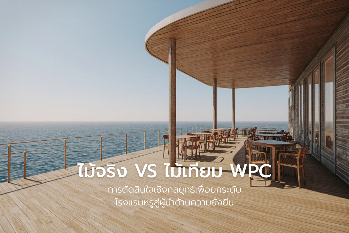 ไม้จริง VS ไม้เทียม WPC: การตัดสินใจเชิงกลยุทธ์เพื่อยกระดับโรงแรมหรูสู่ผู้นำด้านความยั่งยืน