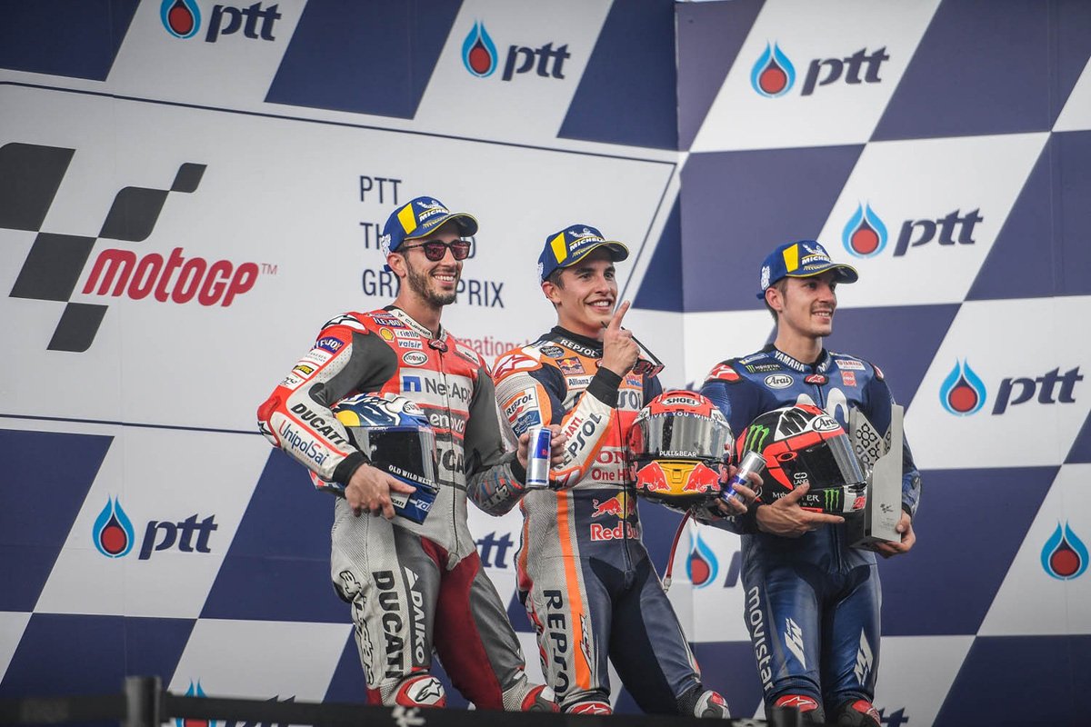 โมโตจีพี ครั้งแรกของไทยยิ่งใหญ่! ผู้ชม 2.2 แสนคน “มาร์เกซ” แชมป์คนแรก พีทีที ไทยแลนด์ กรังด์ปรีซ์ โมโตจีพี ครั้งแรกของไทยยิ่งใหญ่! ผู้ชม 2.2 แสนคน “มาร์เกซ” แชมป์คนแรก พีทีที ไทยแลนด์ กรังด์ปรีซ์