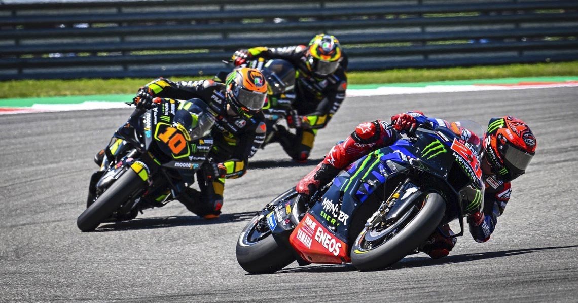 "ยามาฮ่า" คัมแบ็ก! "กวาร์ตาราโร" ปลดล็อกคว้าโพเดียม โมโตจีพี ออสติน "ยามาฮ่า" คัมแบ็ก! "กวาร์ตาราโร" ปลดล็อกคว้าโพเดียม โมโตจีพี ออสติน