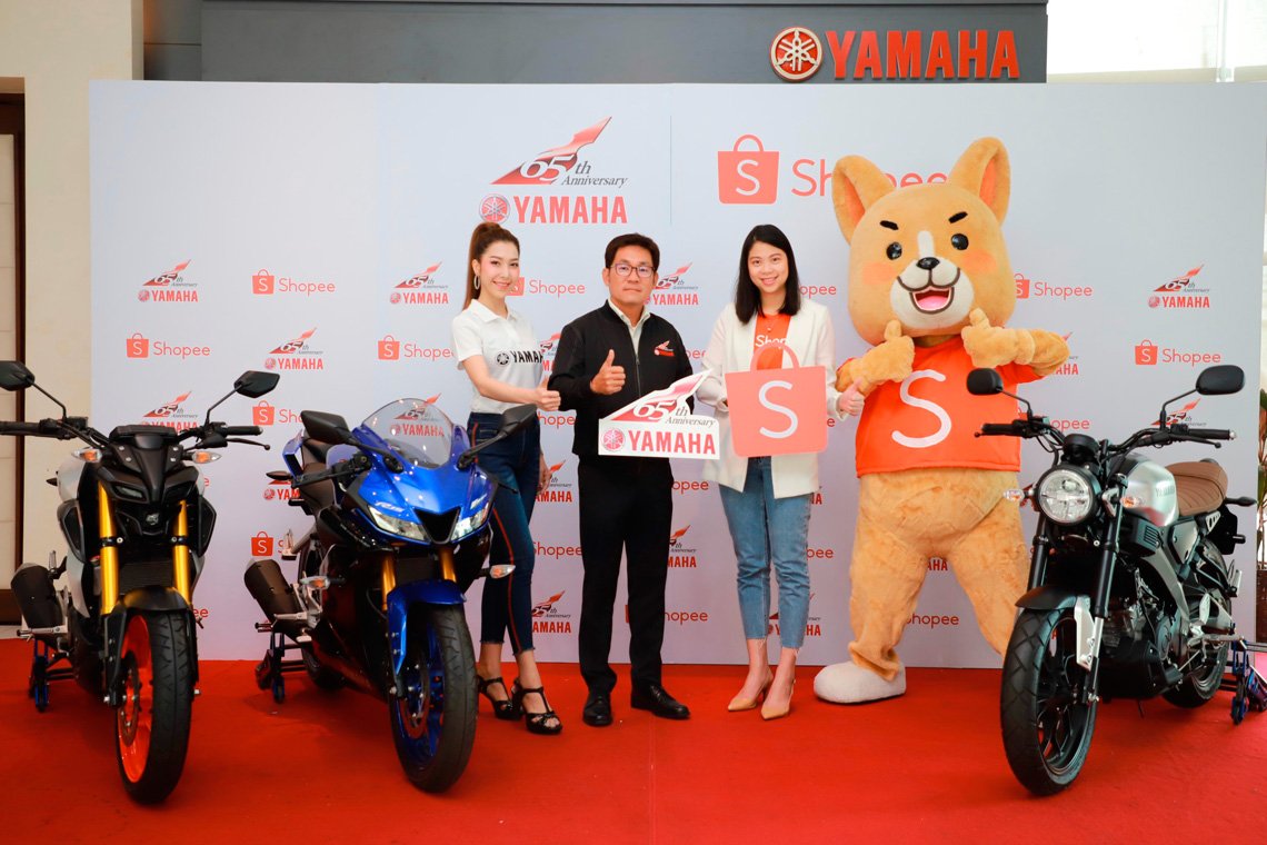 ยามาฮ่าฉลองครบรอบ 65 ปี นำร่องช้อปปิ้งรถจักรยานยนต์ออนไลน์แบรนด์แรกของไทย มอบดีลสุดคุ้มคูปองส่วนลด 3,000 บาท กับ 3 รุ่น สายพันธุ์สปอร์ตพิกัด 155 ซีซี ยามาฮ่าฉลองครบรอบ 65 ปี นำร่องช้อปปิ้งรถจักรยานยนต์ออนไลน์แบรนด์แรกของไทย มอบดีลสุดคุ้มคูปองส่วนลด 3,000 บาท กับ 3 รุ่น สายพันธุ์สปอร์ตพิกัด 155 ซีซี