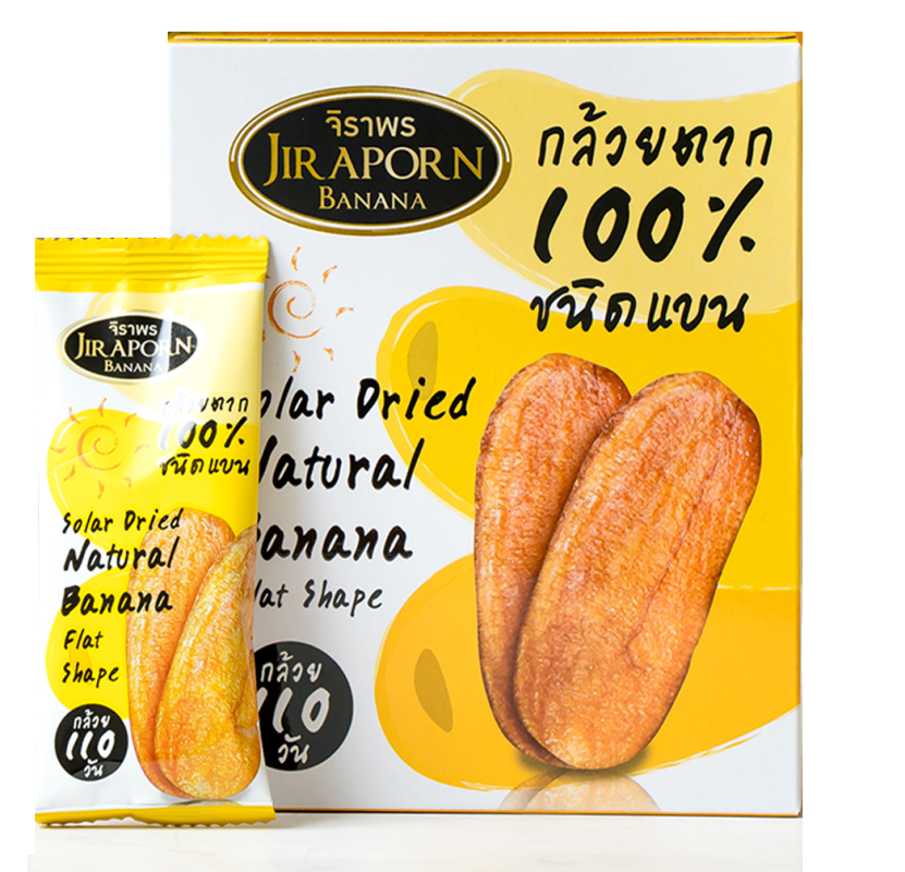 กล้วยตากกล่องอบน้ำผึ้ง จิราพร แบน 240 ก. 1*10 ชิ้น