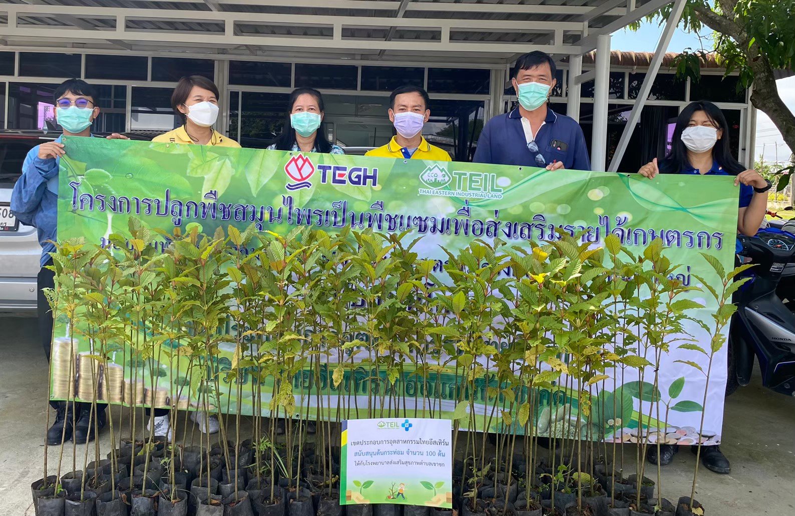 เขตประกอบการอุตสาหกรรมไทยอีสเทิร์น สนับสนุนต้นกระท่อมสายพันธุ์ก้านแดงให้กับ รพ.สต. เขาซก เขตประกอบการอุตสาหกรรมไทยอีสเทิร์น สนับสนุนต้นกระท่อมสายพันธุ์ก้านแดงให้กับ รพ.สต. เขาซก