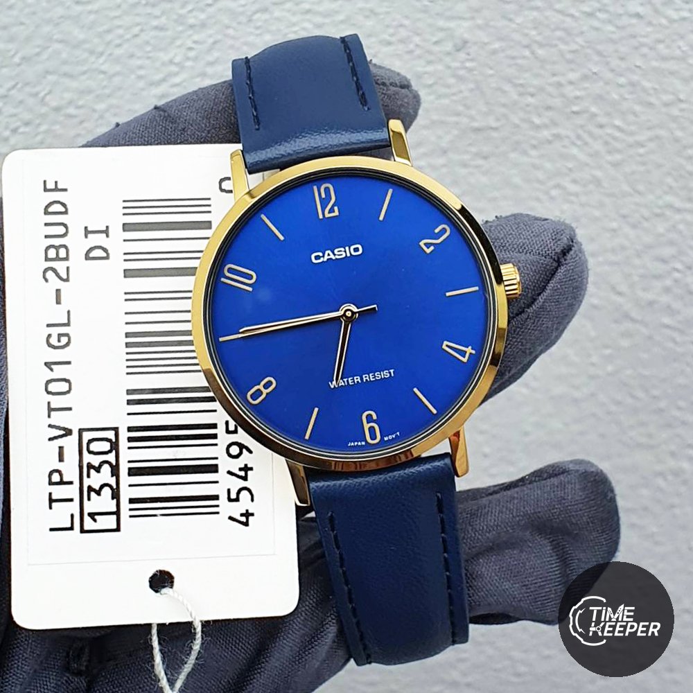 Orologio Casio Collection MTP-VT01GL-2B – Elegante Al Quarzo, Design Vintage, Cassa Rotonda