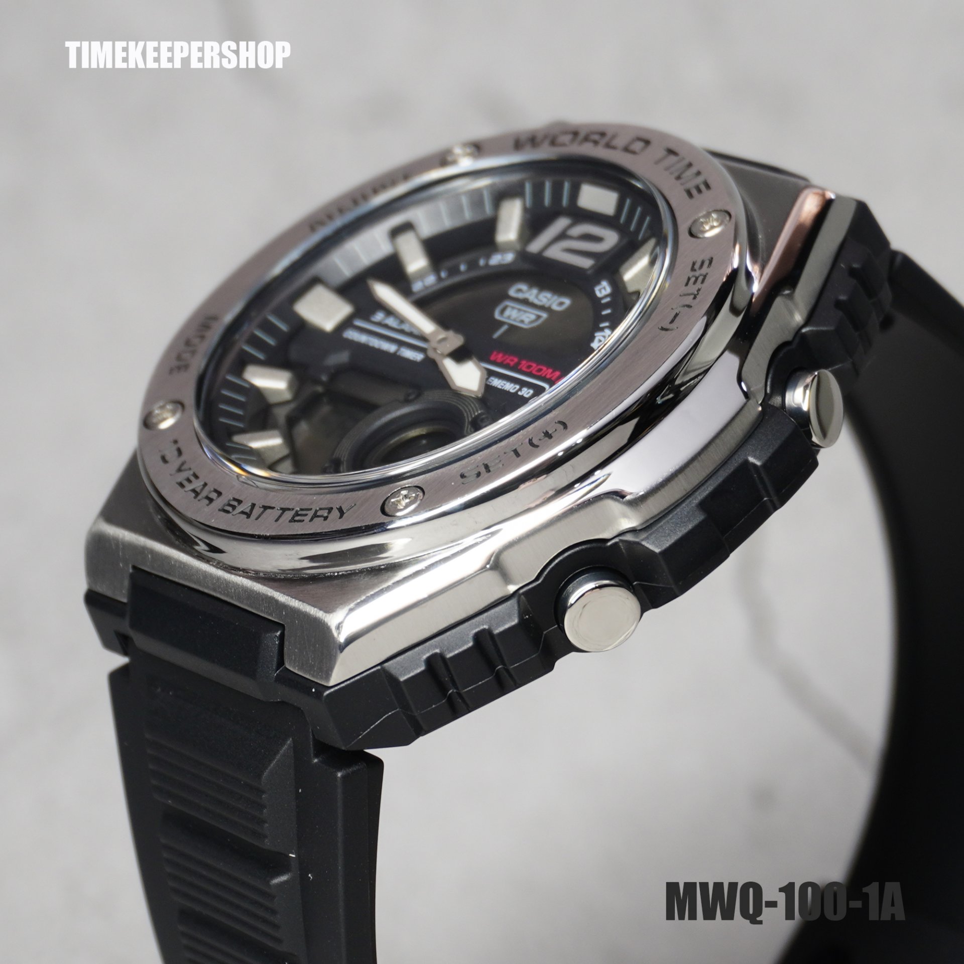 Casio MWQ-100-1AVCF – Orologio Uomo Analogico-digitale Al Quarzo, Cinturino In Resina, 100m Water Resist