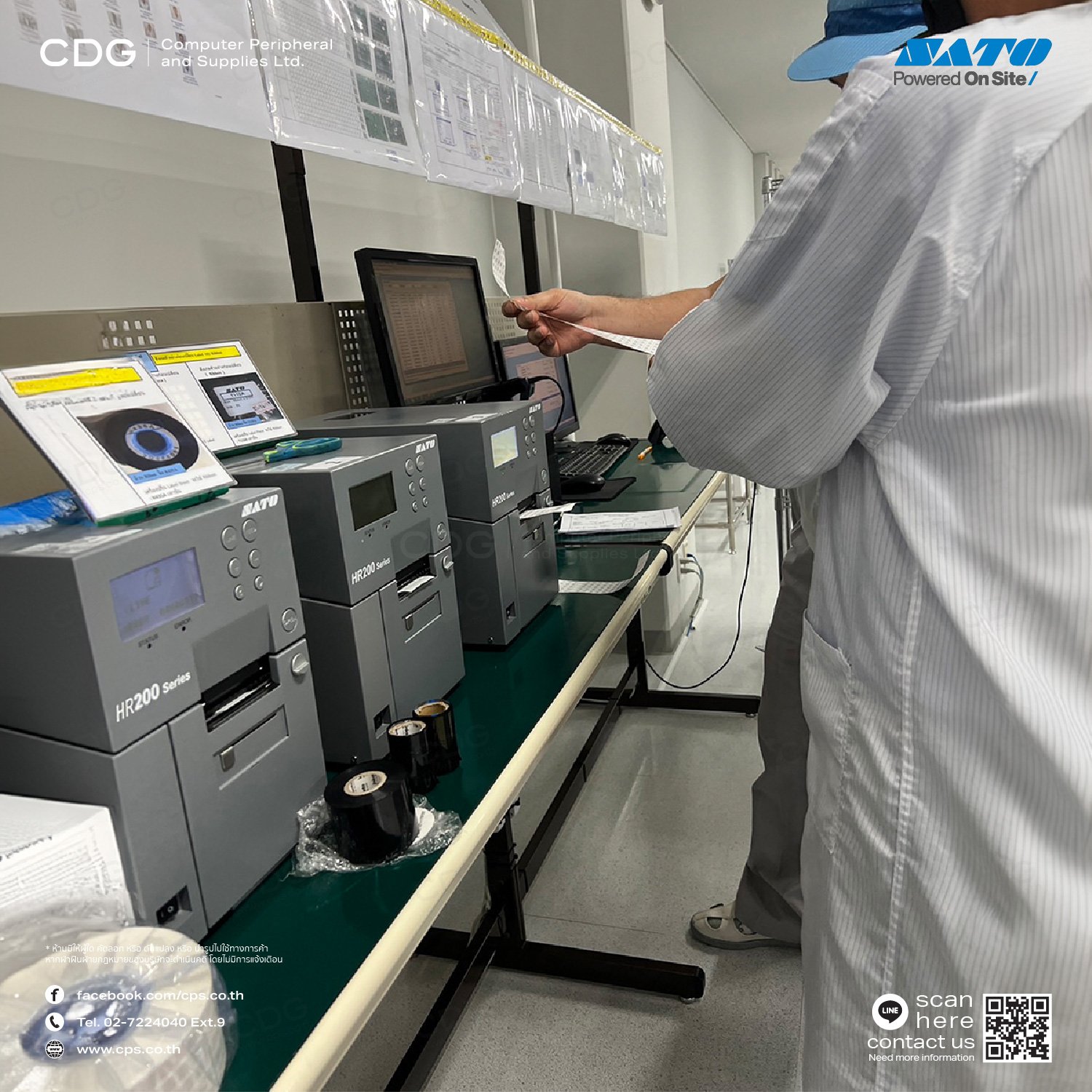 satoページ Barcode Printer Sato HR224 Industrial Grade 2 inches - cps