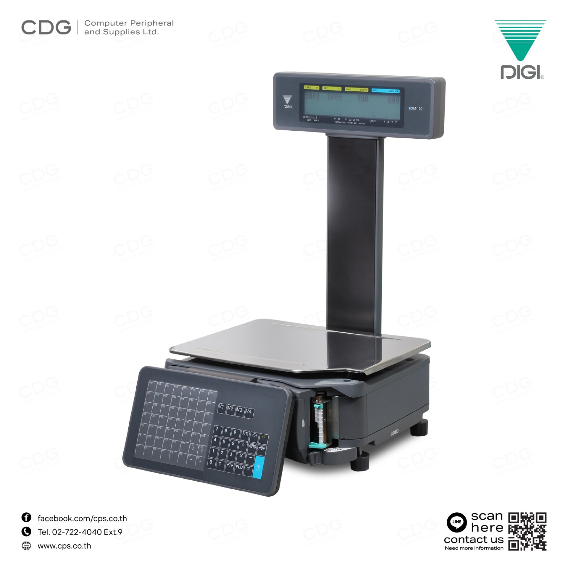 Digital Weight Scale DIGI SM-120 Series Scales With Printer
