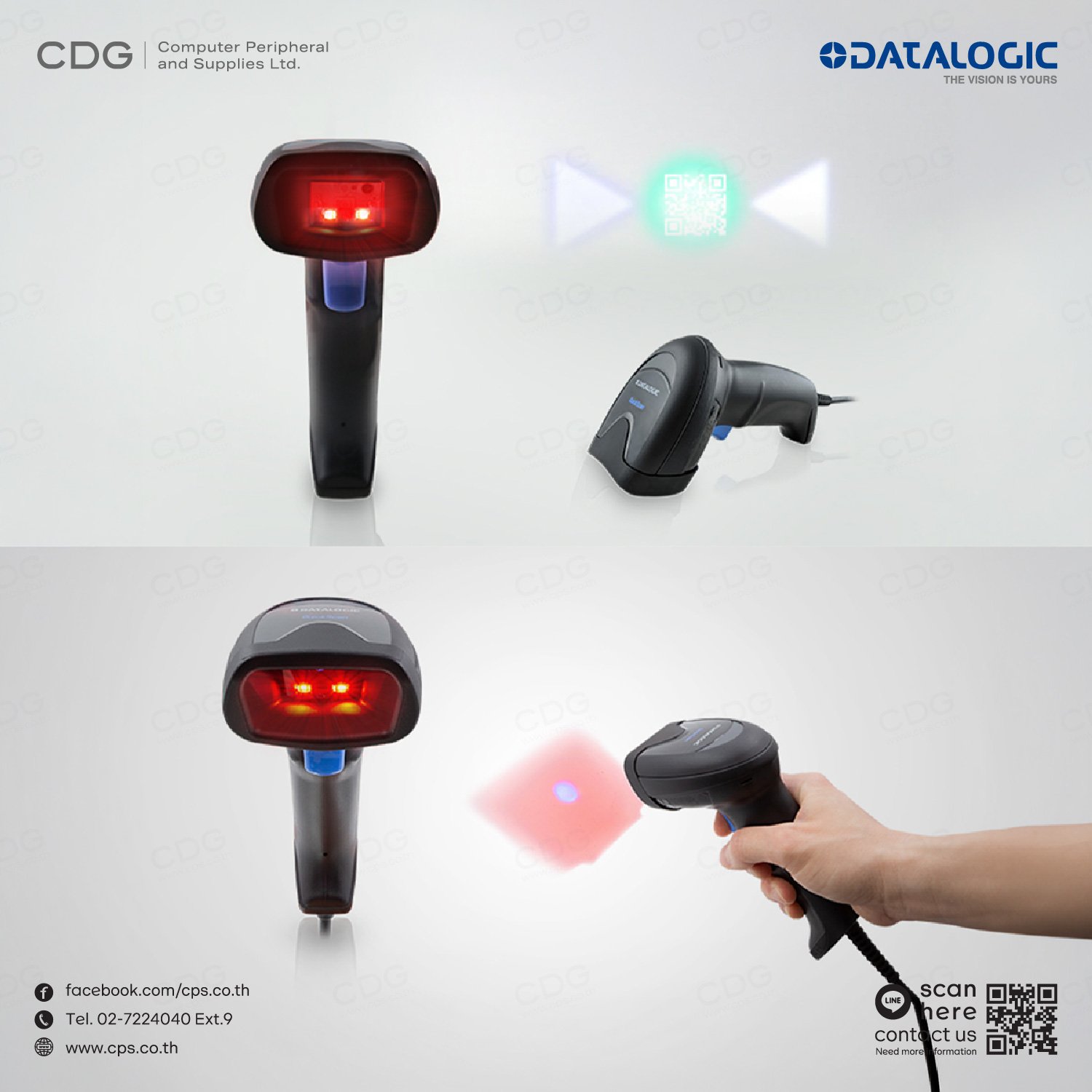 Datalogic QuickScan 2500 Series (PN: QW2520) Barcode Scanner