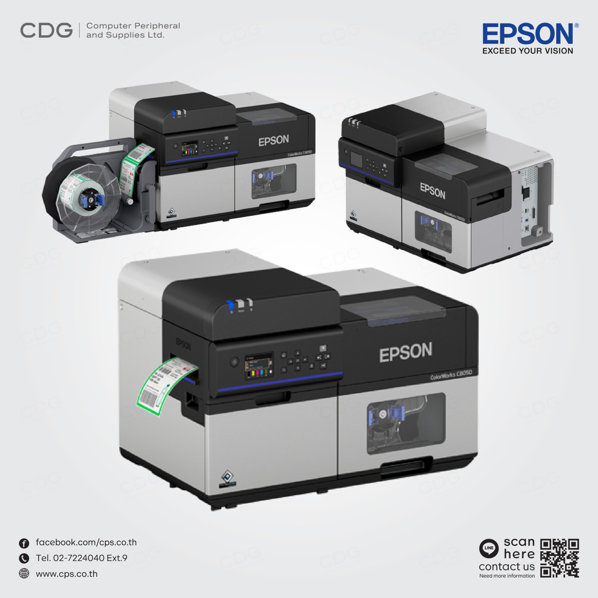 Epson ColorWorks C8050 On-Demand Colour Label Printer