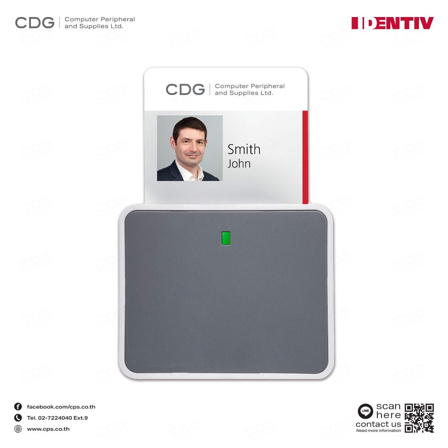 เครื่องอ่านบัตร Identiv uTrust 2700R USB Smart Card Reader