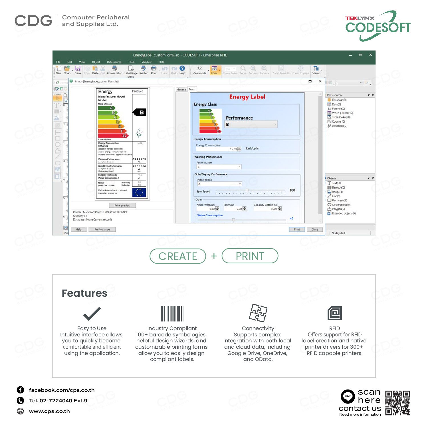 Codesoft Enterprise RFID Barcode Label Software - cps