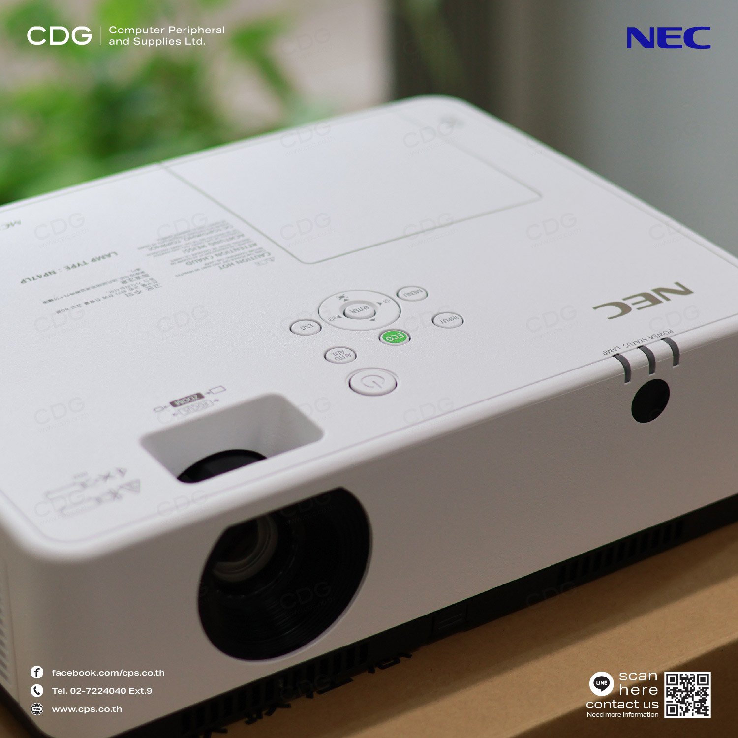 โปรเจคเตอร์ Portable Projector NEC รุ่น MC393WG