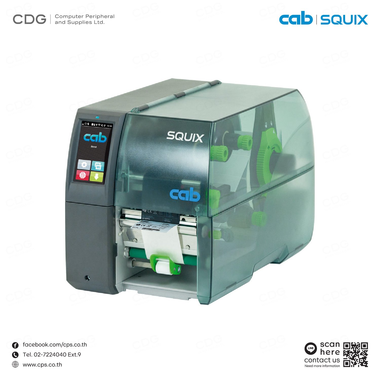 เครื่องพิมพ์บาร์โค้ด SQUIX 4 MT Label Printers 300dpi