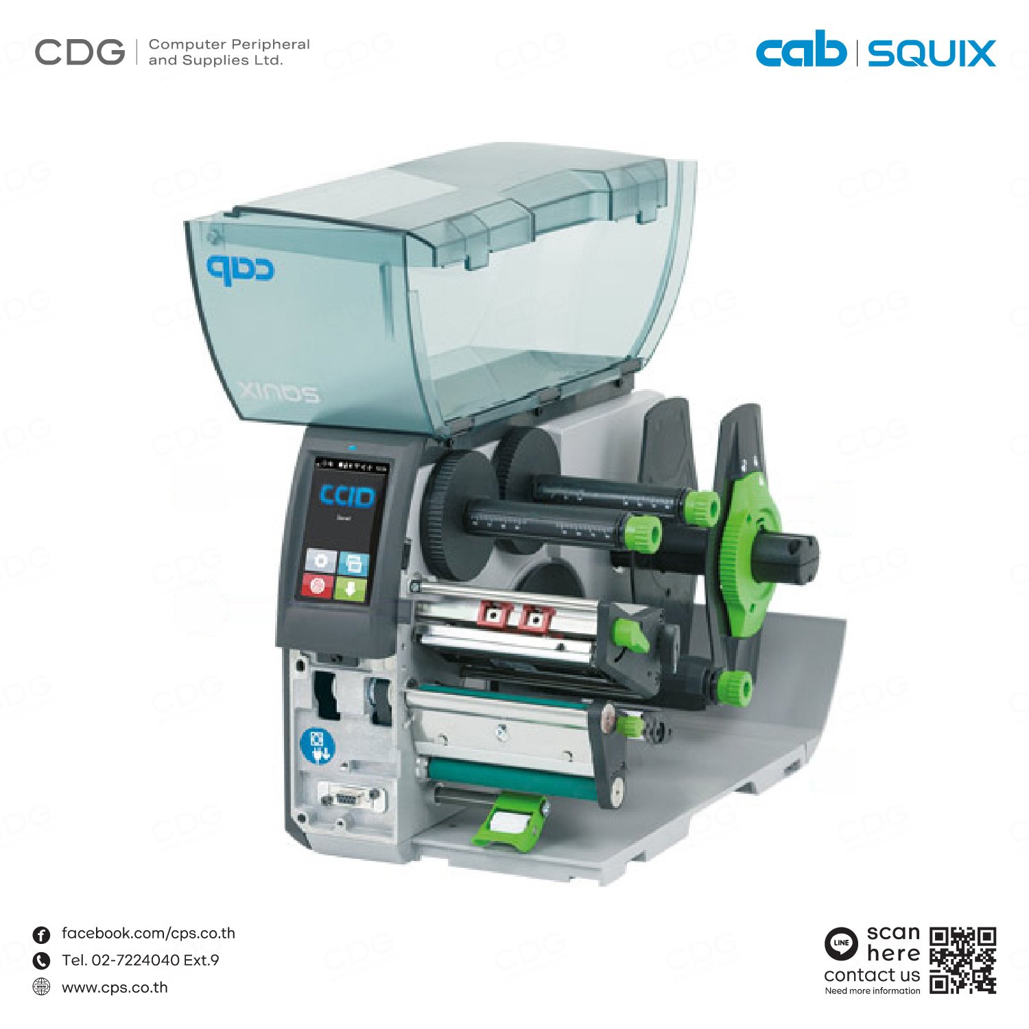 เครื่องพิมพ์บาร์โค้ด SQUIX 4 MT Label Printers 300dpi