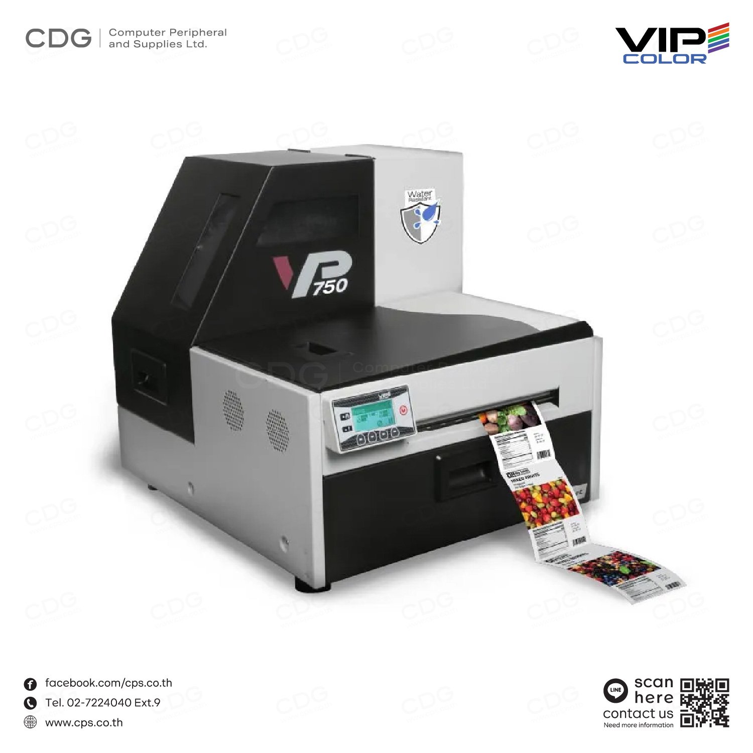 เครื่องพิมพ์สติ๊กเกอร์สี VIP Color รุ่น VP750