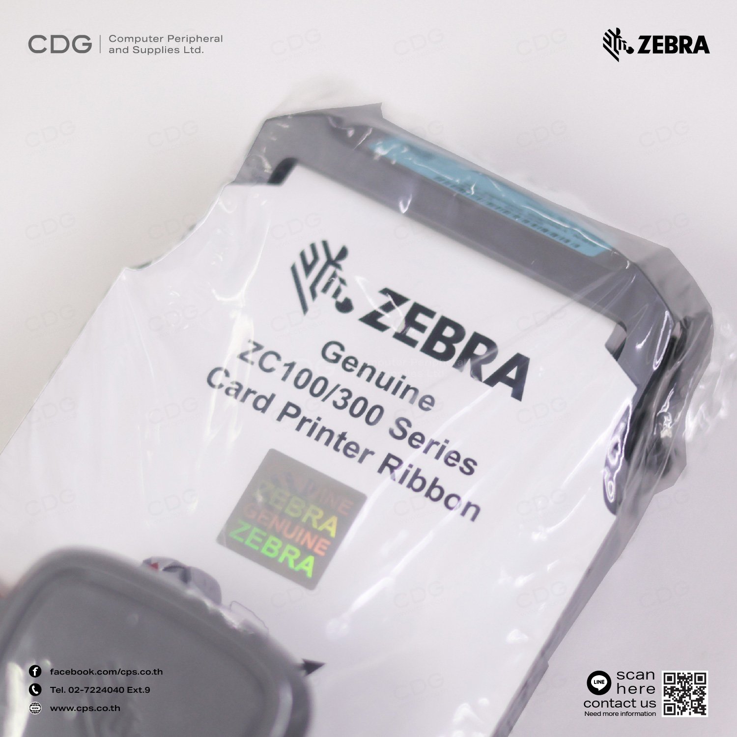 Zebra Ribbon Card Printer Color-YMCKO For ZC100/ZC300 Series