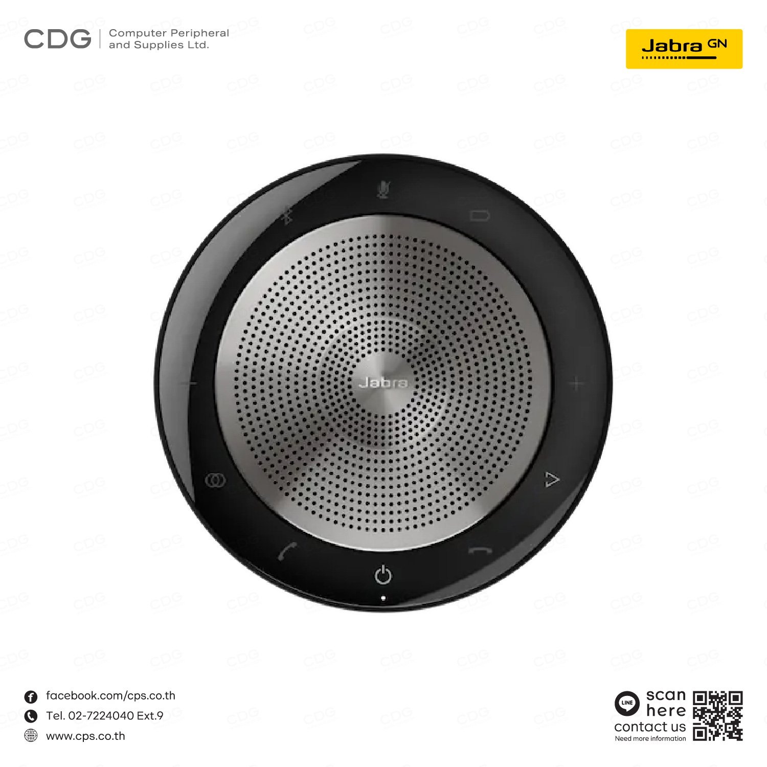 Jabra Speak 750 Speakerphone, MS Teams + Link 370 Dongle - cps