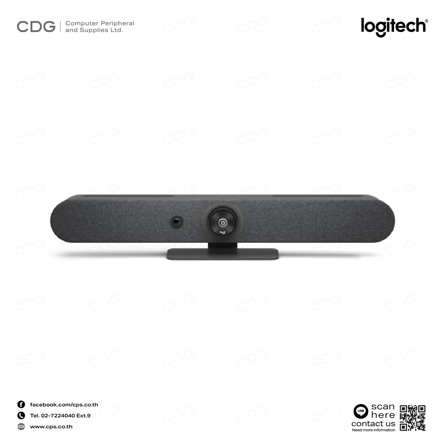 Logitech Rally Bar Mini วิดีโอบาร์สำหรับห้องประชุมขนาดเล็ก-กลาง