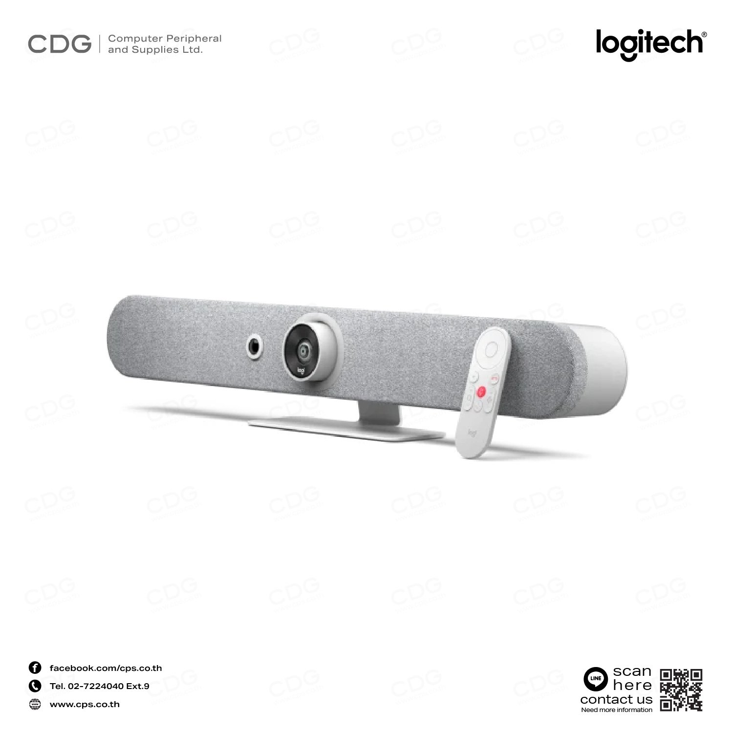 Logitech Rally Bar Mini วิดีโอบาร์สำหรับห้องประชุมขนาดเล็ก-กลาง