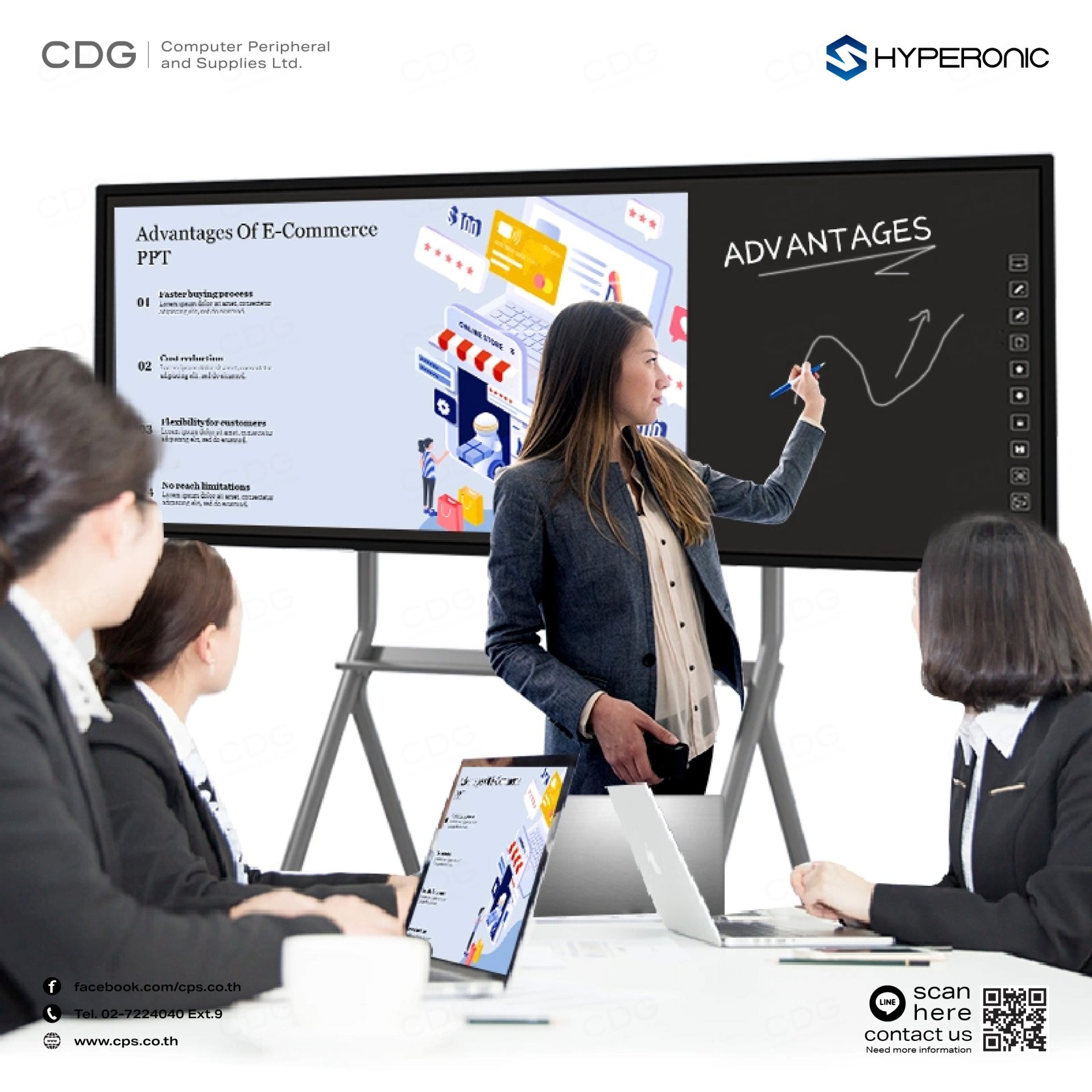 Loading Blackboard New กระดานอัจฉริยะ LED Recordable Smart Single Blackboard