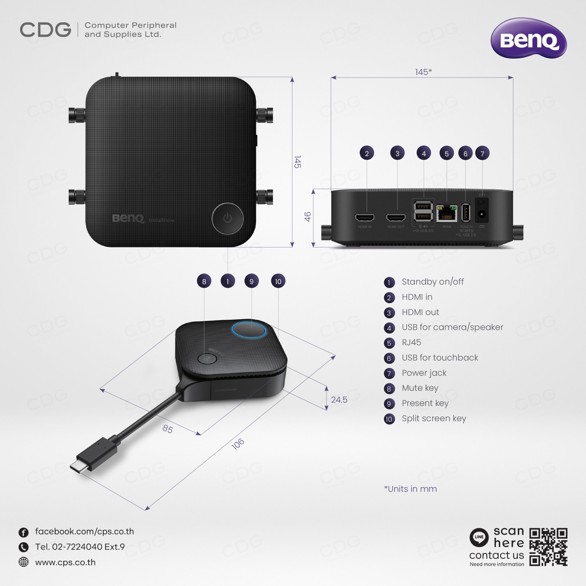 BenQ InstaShow VS20 Wireless Video Conference System