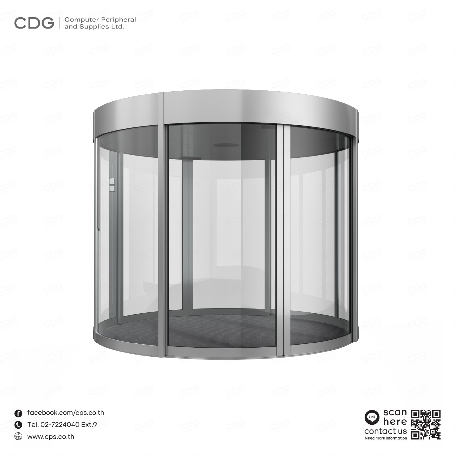 ผลงานการติดตั้ง ประตูหมุนอัตโนมัติ Revolving Doors