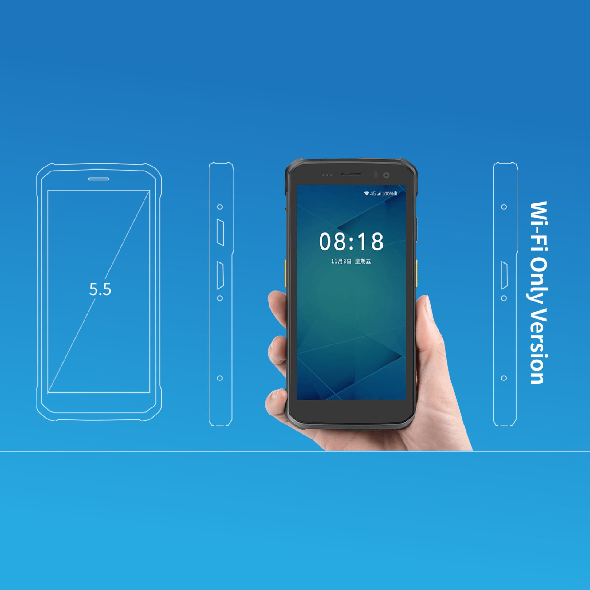 1d Computer เครื่องอ่านบาร์โค้ดมือถือ iData T1 Mobile Computer (1D/2D)