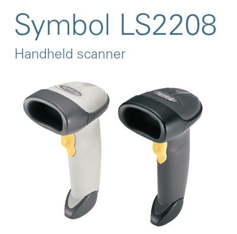 Ls2208 Code 39 Ascii เครื่องอ่านบาร์โค้ด Zebra / Motorola Symbol LS2208