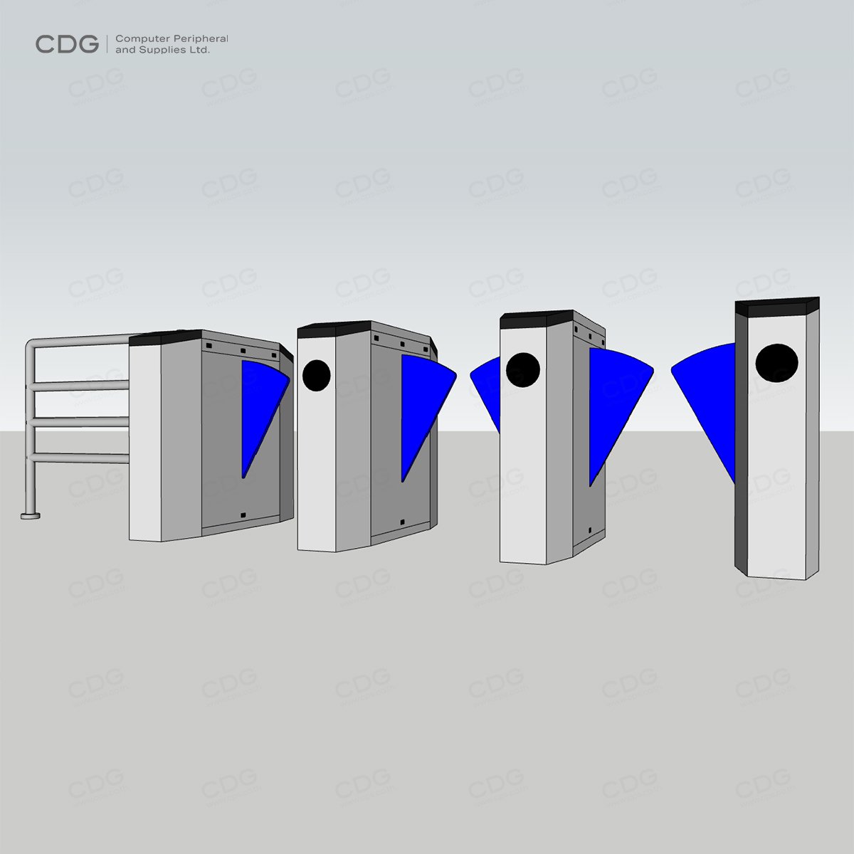 Flap Gate Design with Guiding Railings