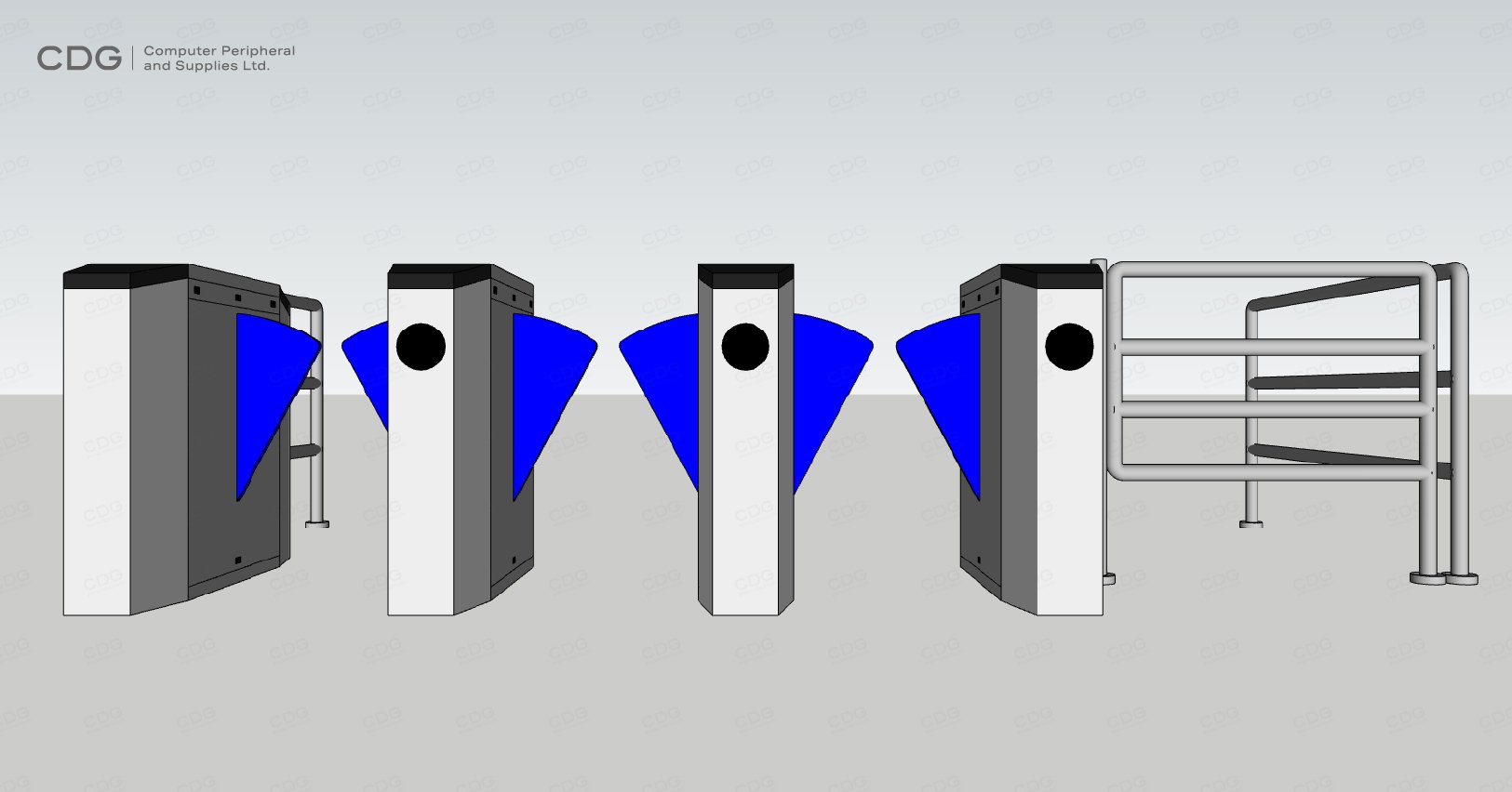 Flap Gate Design with Guiding Railings
