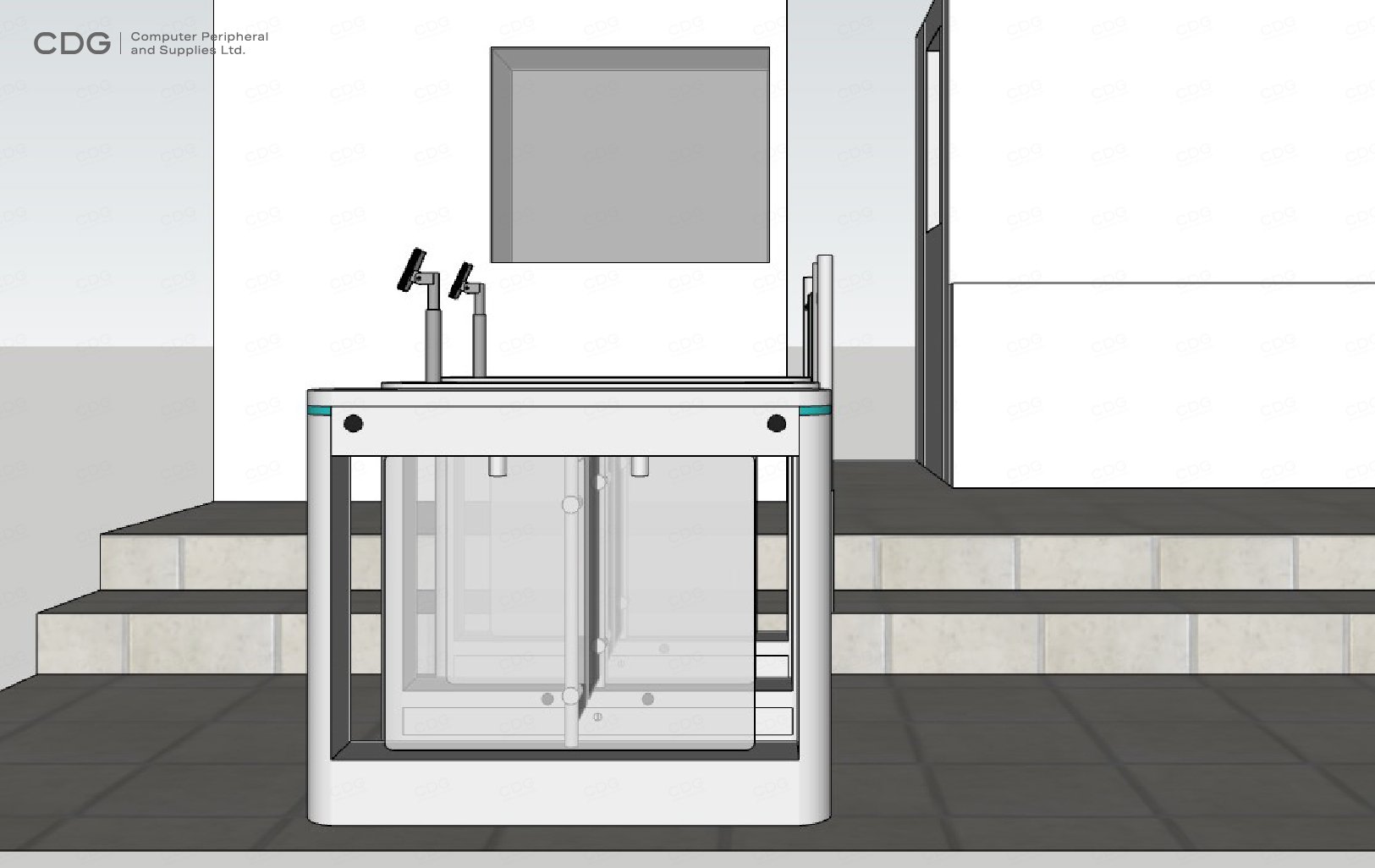 Swing Gate Design with integrated card reader functionality