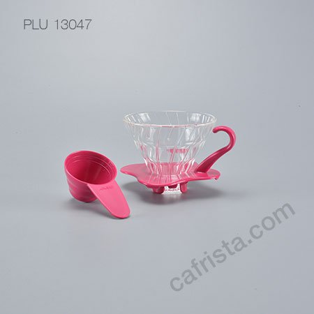 ดริปเปอร์แก้ว HARIO V60 01 Glass Dripper (1-2 cups) Pink