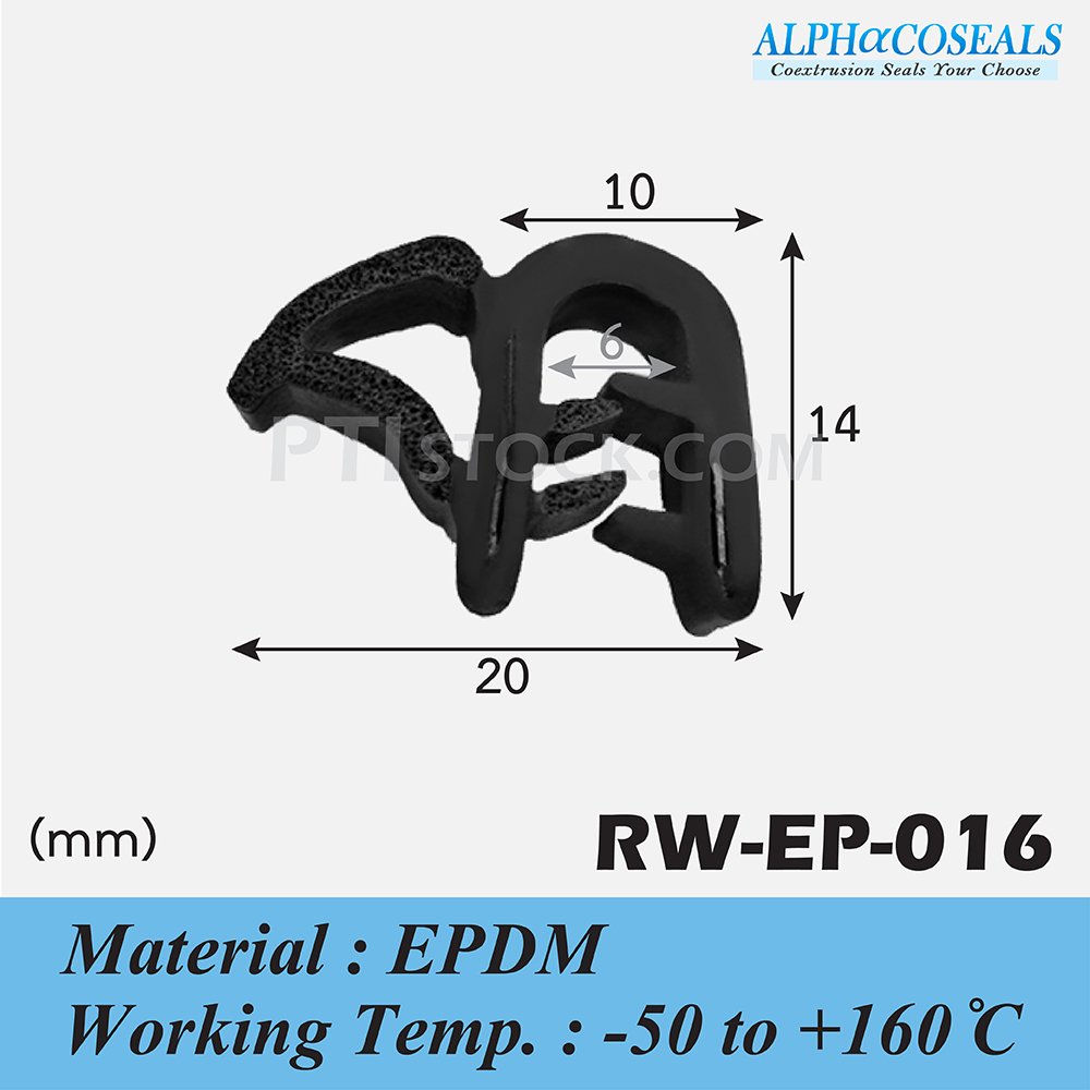 ซีลยางกระดูกงู ซีลตู้อบ RW-EP-016 Tel : 022577154 LINE@ @ptirubber