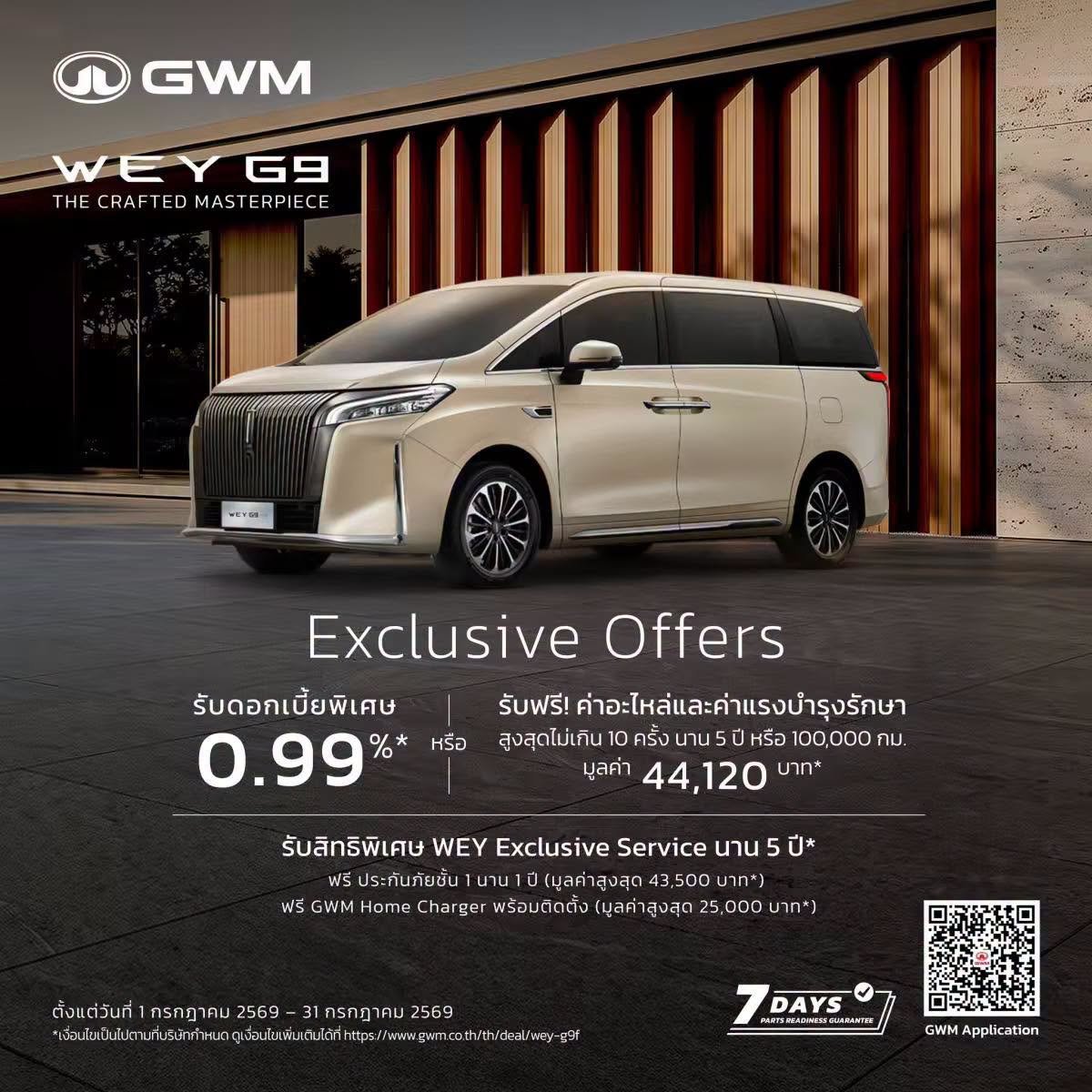 โปรโมชั่น GWM WEY G9 Hi4 ULTRA