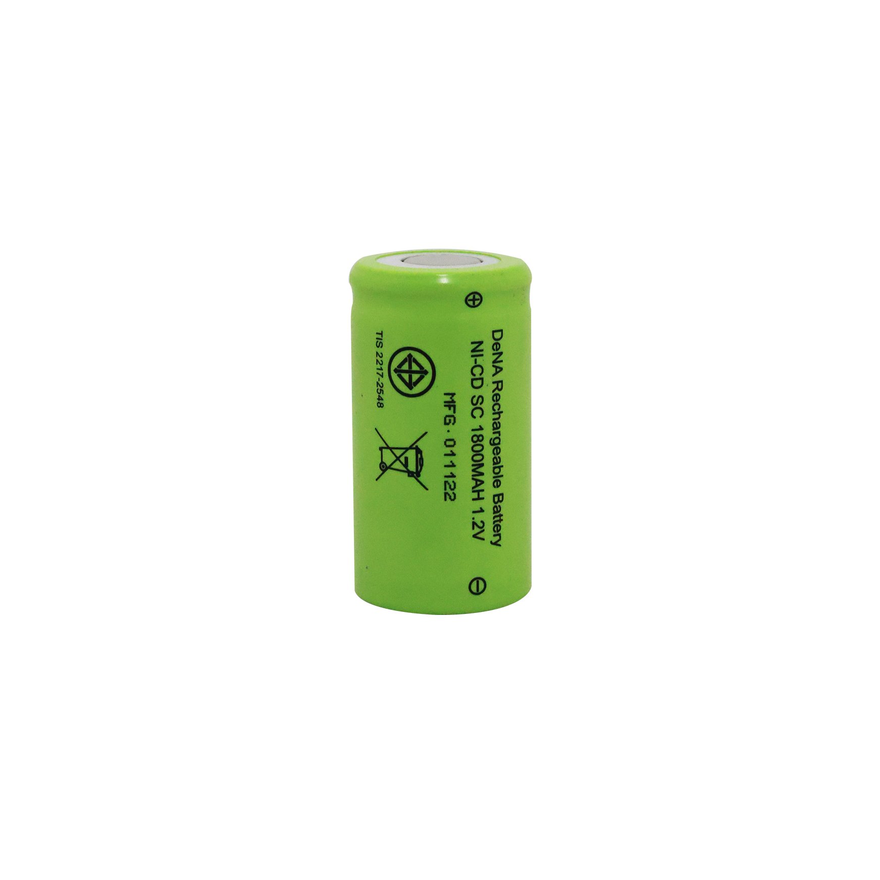 DeNA Rechargeable Battery NI-CD SC 1.2V 1800MAH