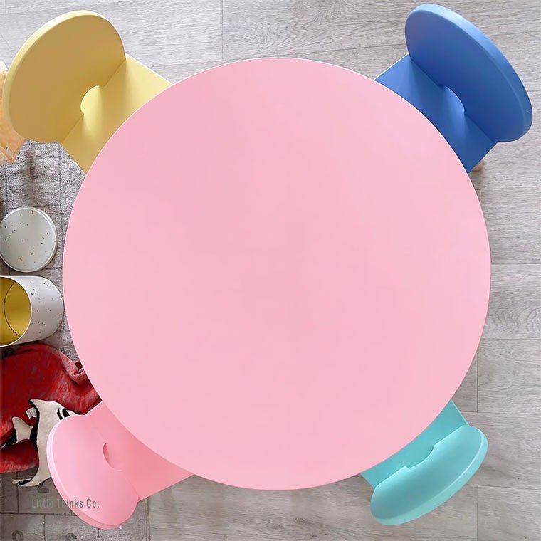 โต๊ะกิจกรรมทรงกรมสำหรับเด็ก Macaron Table & Chairs โต๊ะกิจกรรมทรงกรมสำหรับเด็ก Macaron Table & Chairs