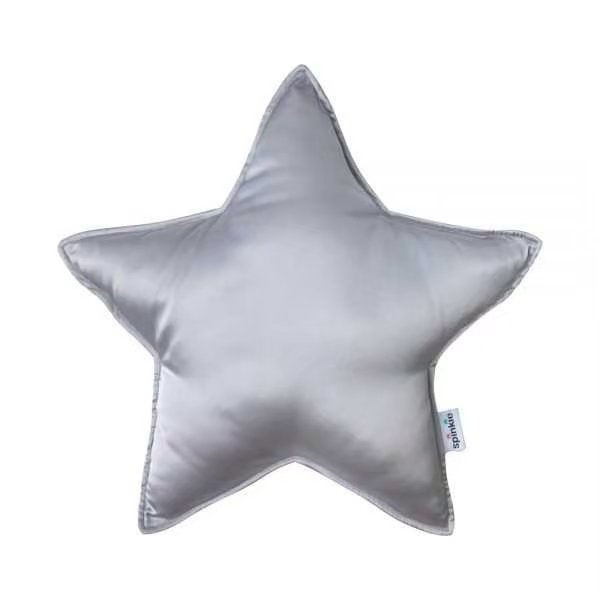 STAR PILLOW CHARMEUSE SILVER